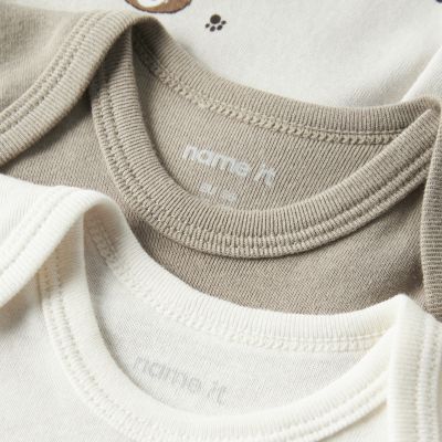 Name It Romper 3-Pack SS - Maat 50 - Pumice / Jet Stream / Teak