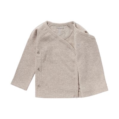 Noppies T-Shirt Overslag Rib Nanyuki Taupe Melange 50 Noppies T-Shirt Overslag Rib Nanyuki Taupe Melange 50