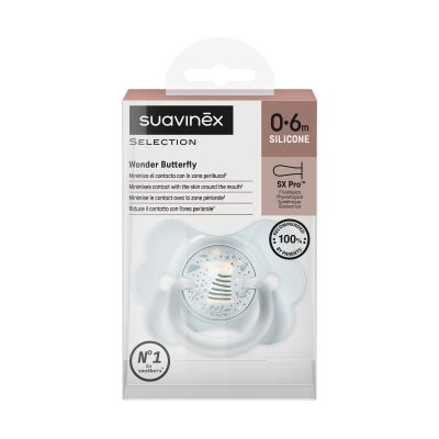 Suavinex Wonderland SX Pro Fopspeen - 0-6 Mnd - Silicone - Blauw