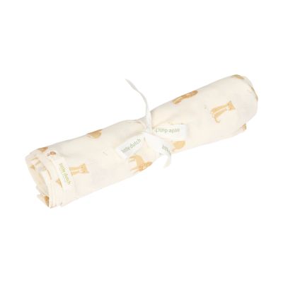 Little Dutch Safari Leo Omslagdoek - 120 x 120 cm - Geel