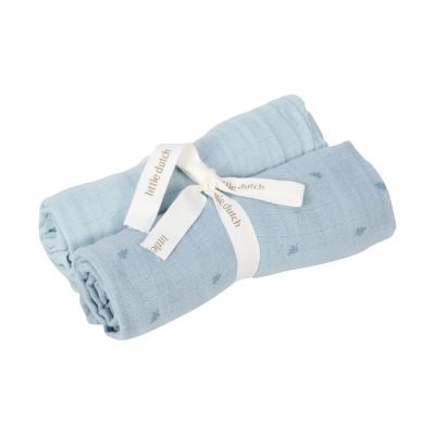 Little Dutch Pure Swaddle Doeken - Set Van 2 - Hydrofiel - 70 x 70 cm 
