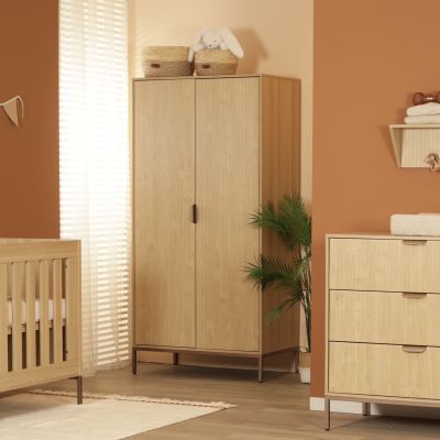 TWF Ledikant 70 x 140 + Commode 3 Laden 1 Deur + Hanglegkast - Java