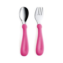 Babyjem Vork En Lepel Metaal Roze