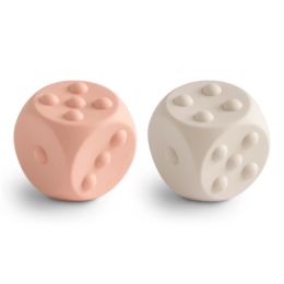 Mushie Dobbelsteen Siliconen Blush/Shifting Sands (2 stuks) Mushie Dobbelsteen Siliconen Blush/Shifting Sands (2 stuks)