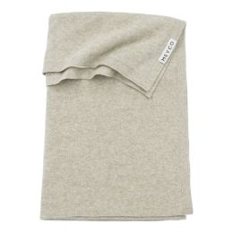 Meyco Wiegdeken Knit Basic Sand Melange 75x100cm Meyco Wiegdeken Knit Basic Sand Melange 75x100cm