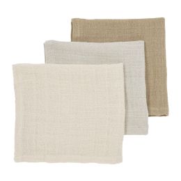 Meyco Monddoek tetra Pre-Washed Uni Soft Sand/Greige/Taupe 30 x 30 cm 3-Pack Meyco Monddoek tetra Pre-Washed Uni Soft Sand/Greige/Taupe 30 x 30 cm 3-Pack